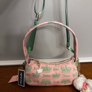 NWT Juicy Couture Juicy Festival Shoulder Bag in Pink Diamond/Retro